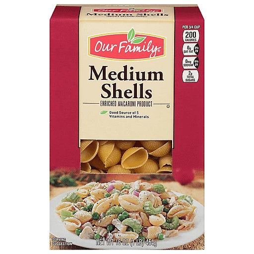 Our Family Medium Shells 16oz