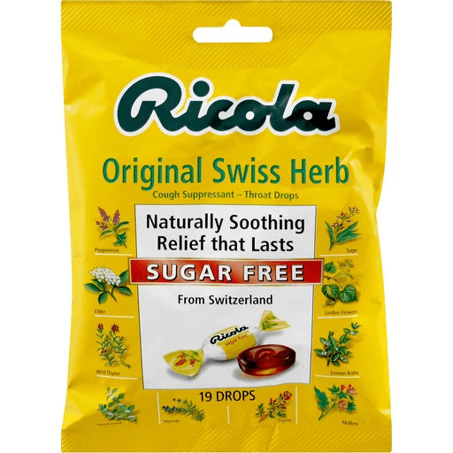 Ricola Sugar Free Swiss Herb Cough Drops 19ct