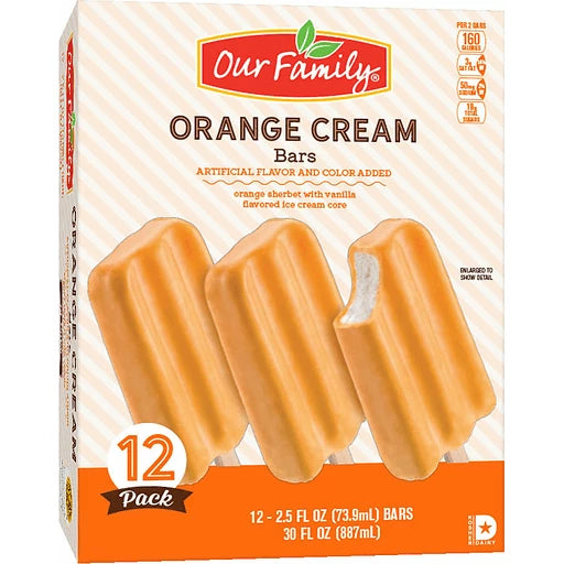 Our Family Orange Cream Bars 12 ct