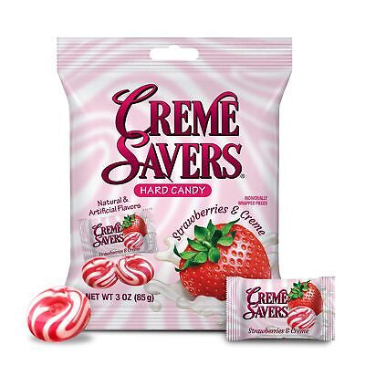 Creme Saver Strawberries & Creme Hard Candy 3oz