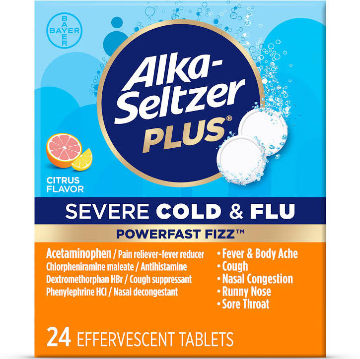 Alka-Seltzer Plus Severe Cold Powerfast Orange 24ct