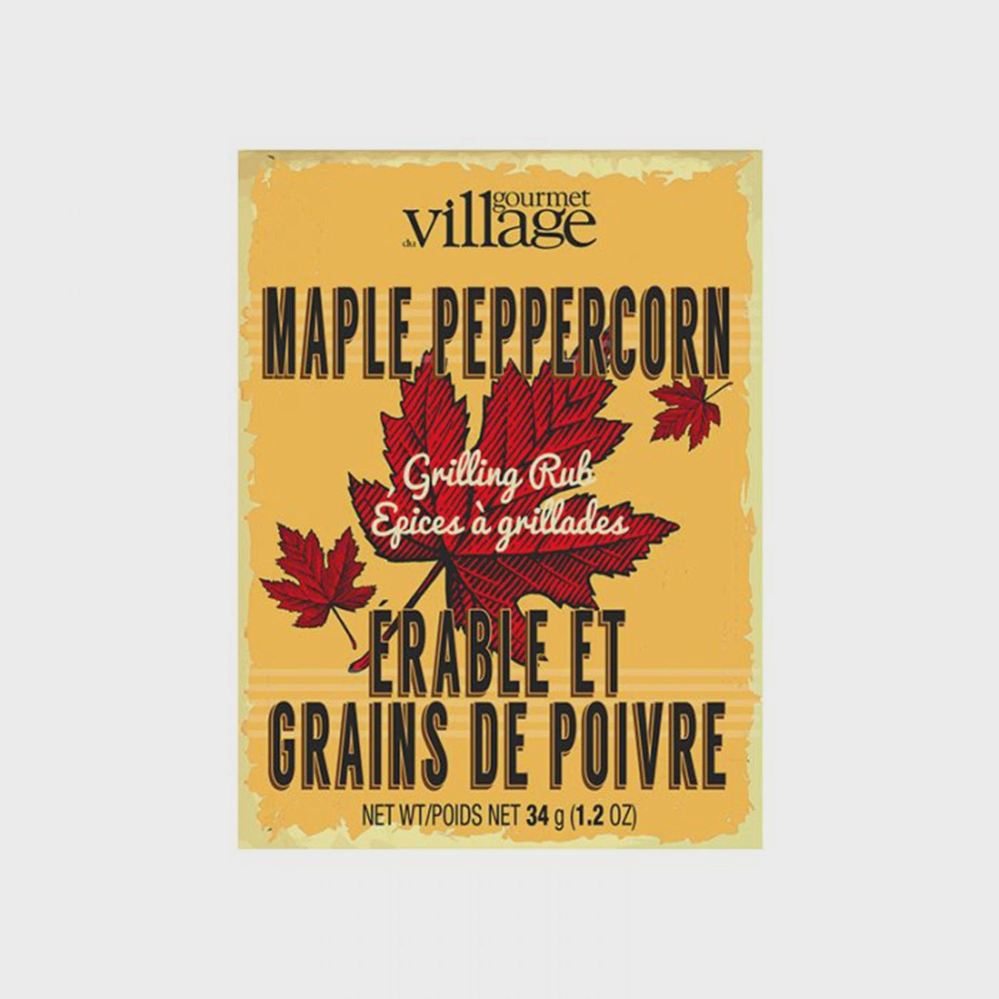 Gourmet Du Village Maple Peppercorn Grilling Rub 1.2 oz