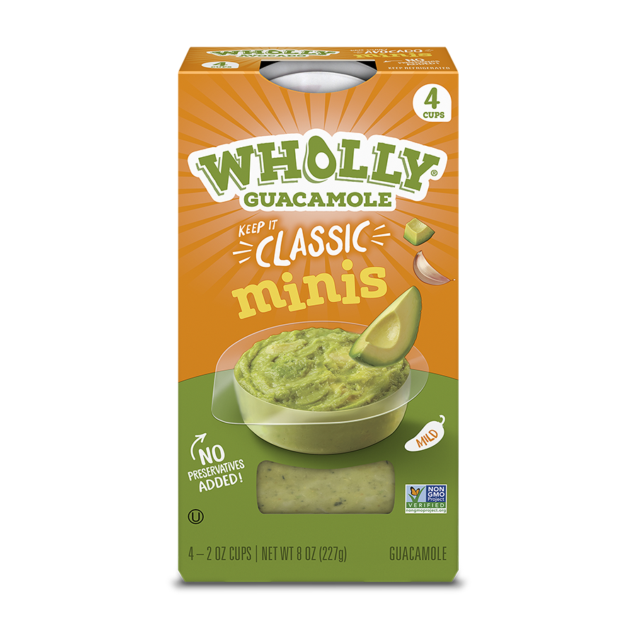 Wholly Guacamole Classic Mild Mini Guacamole 2oz x 4