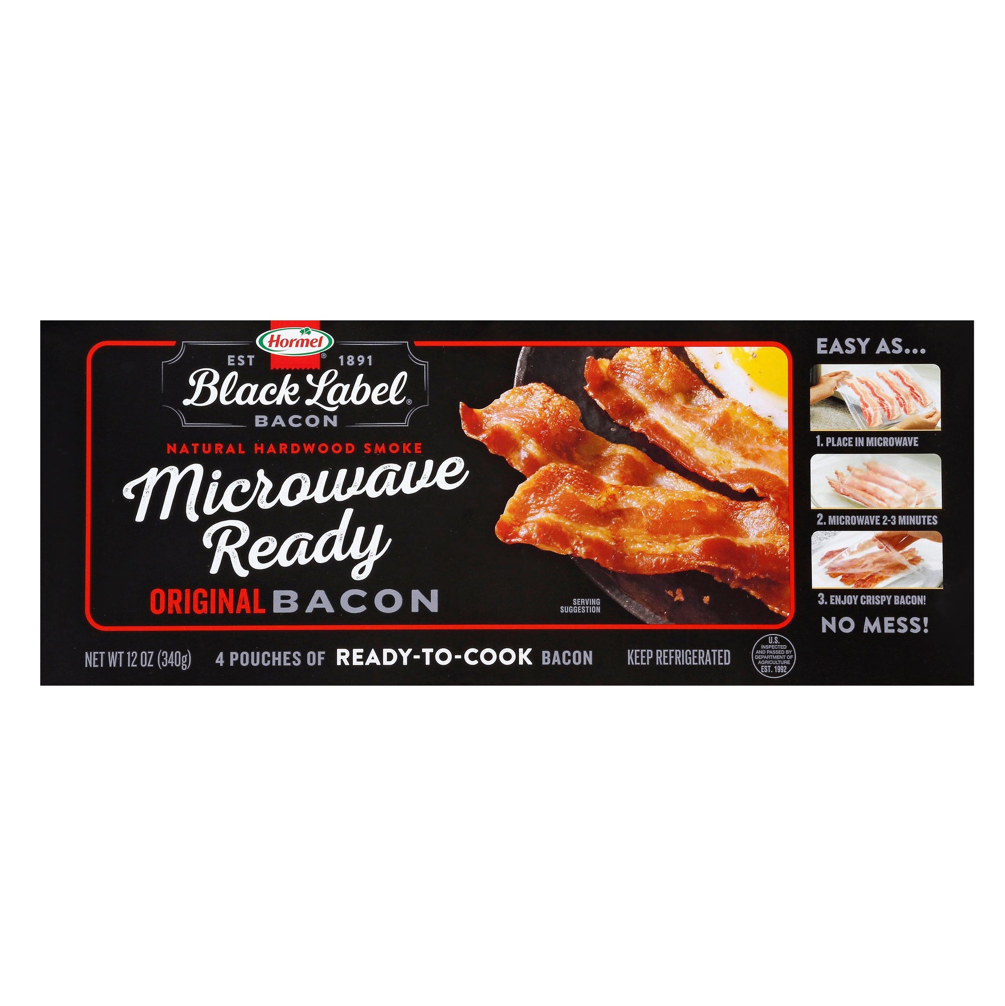 Hormel Black Label Fully Cooked Bacon 2.5oz