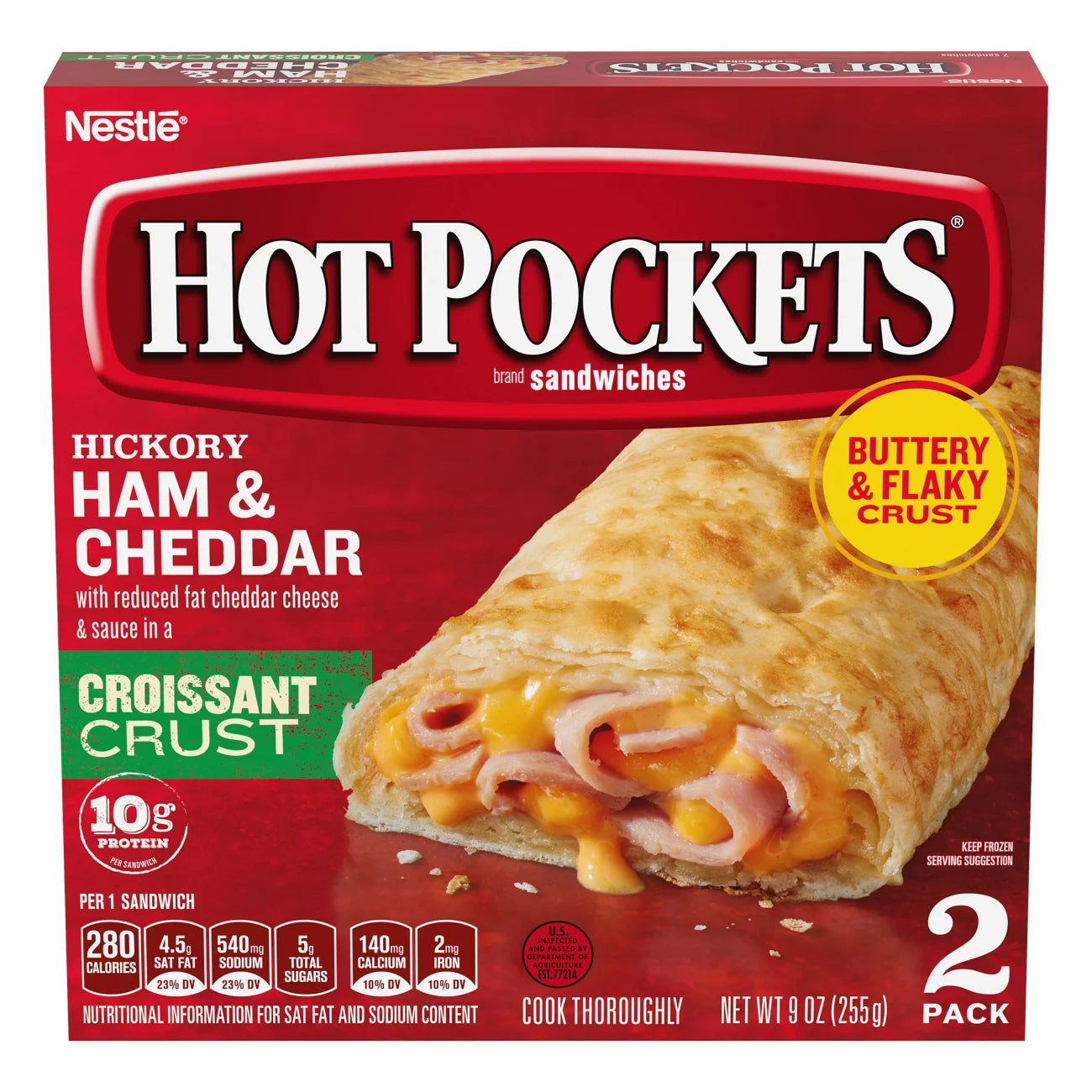 Hot Pocket Croissant Ham & Cheddar 9 oz