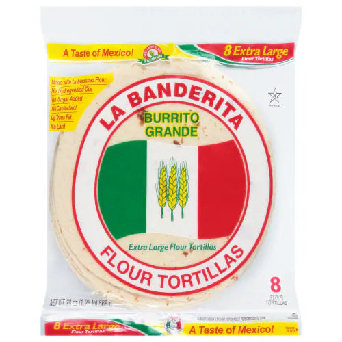 La Banderita Burrito Flour Tortilla Wrap 8ct