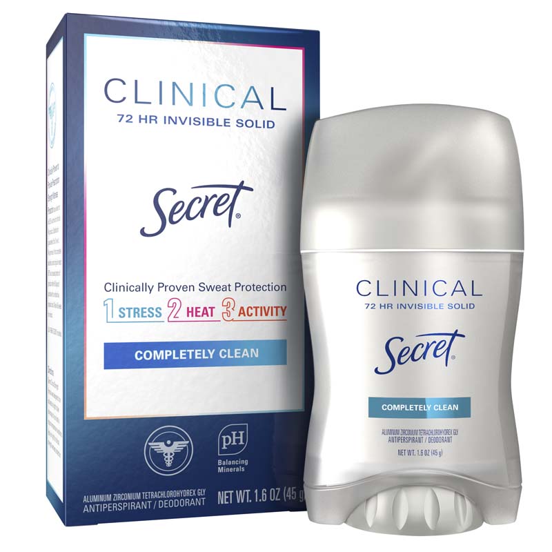 Secret Clinical Strength Completely Clean Invisible Solid Antiperspirant/Deodorant 1.6oz