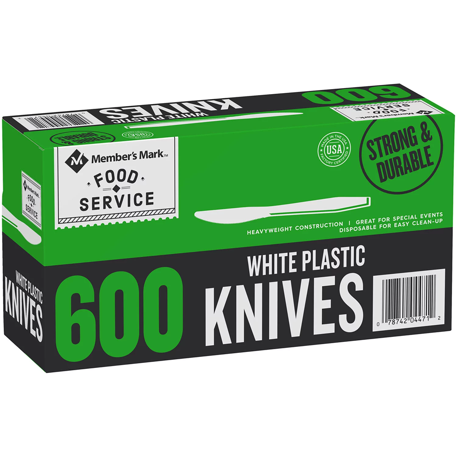 Member's Mark White Plastic Knives 600ct