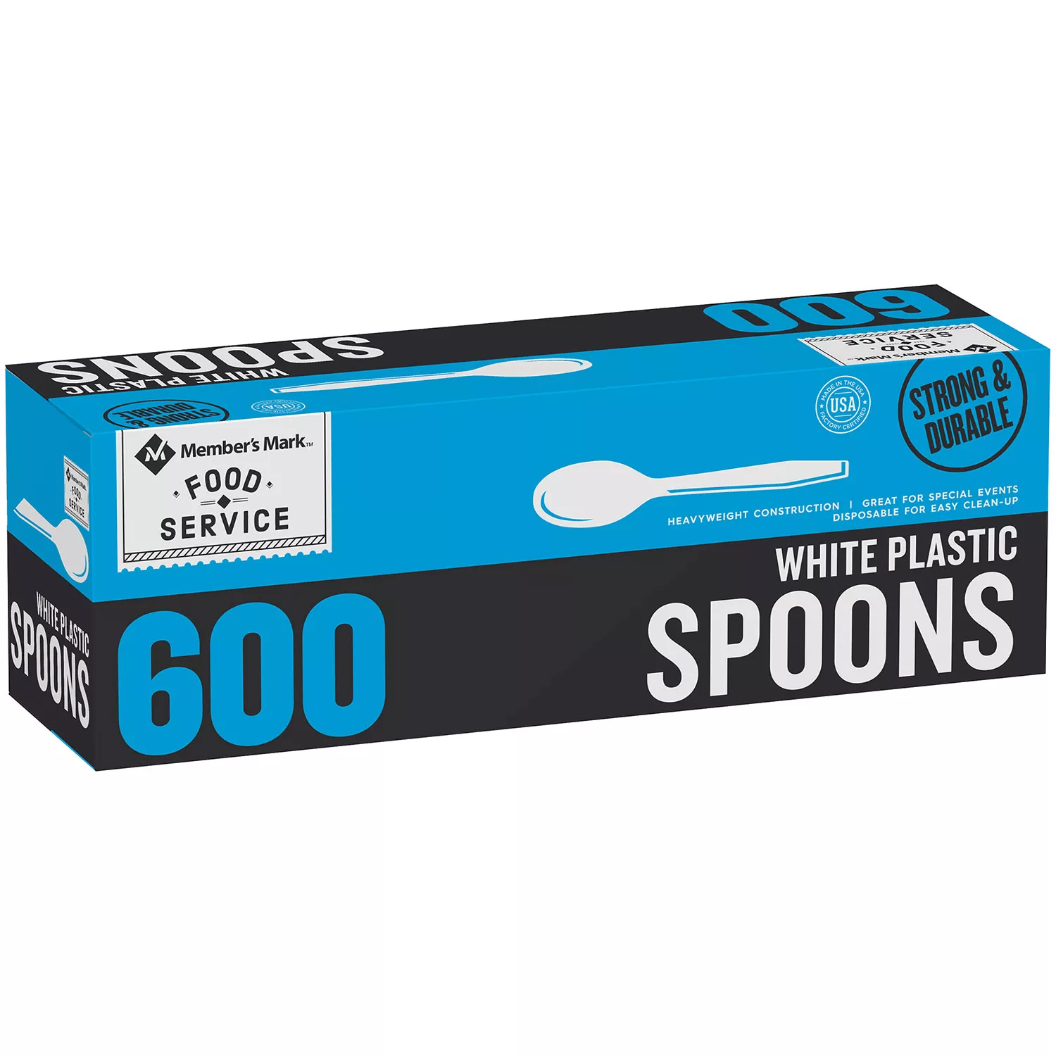 Member's Mark White Plastic Spoons 600ct