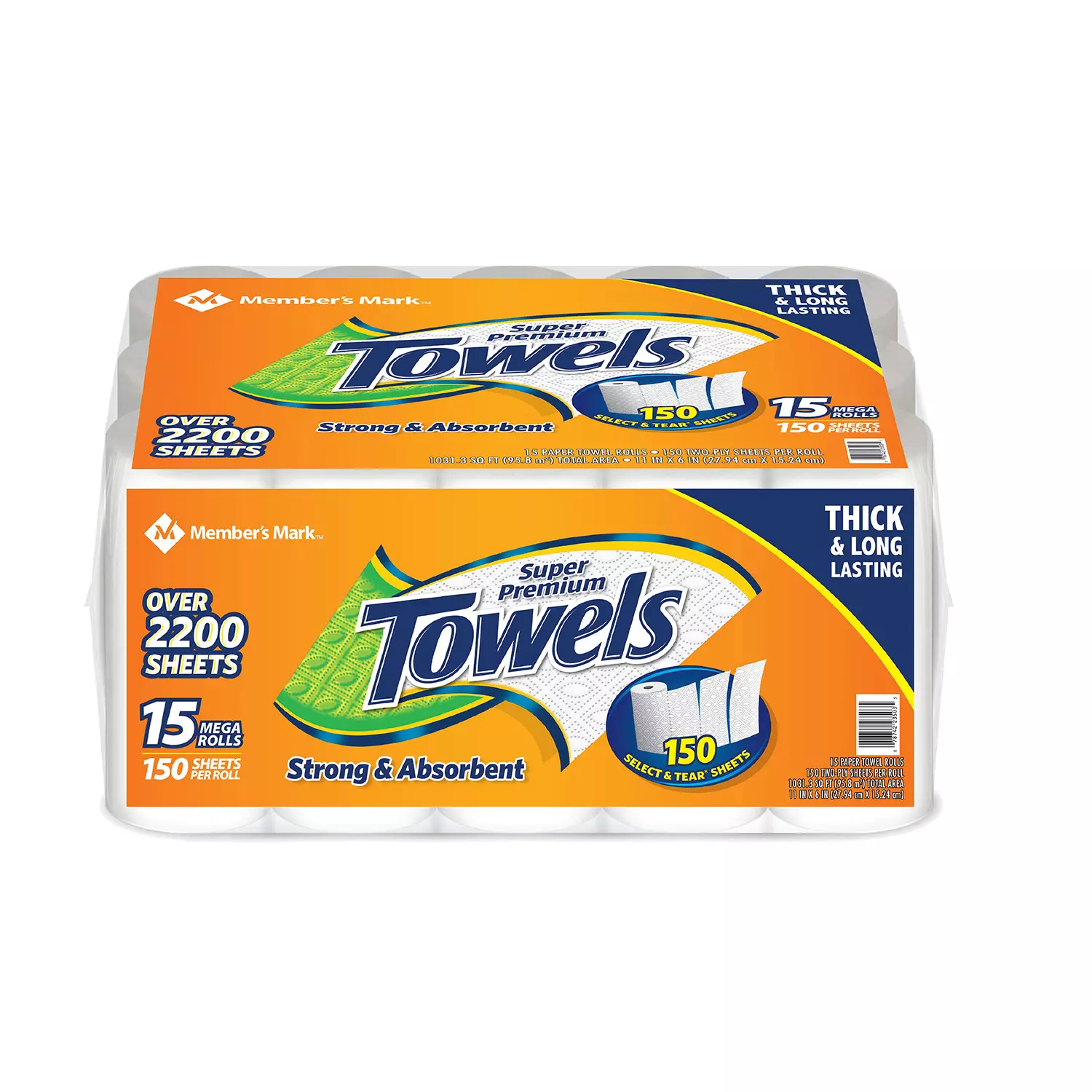 Member's Mark Super Premium Individually Wrapped Paper Towels 15ct