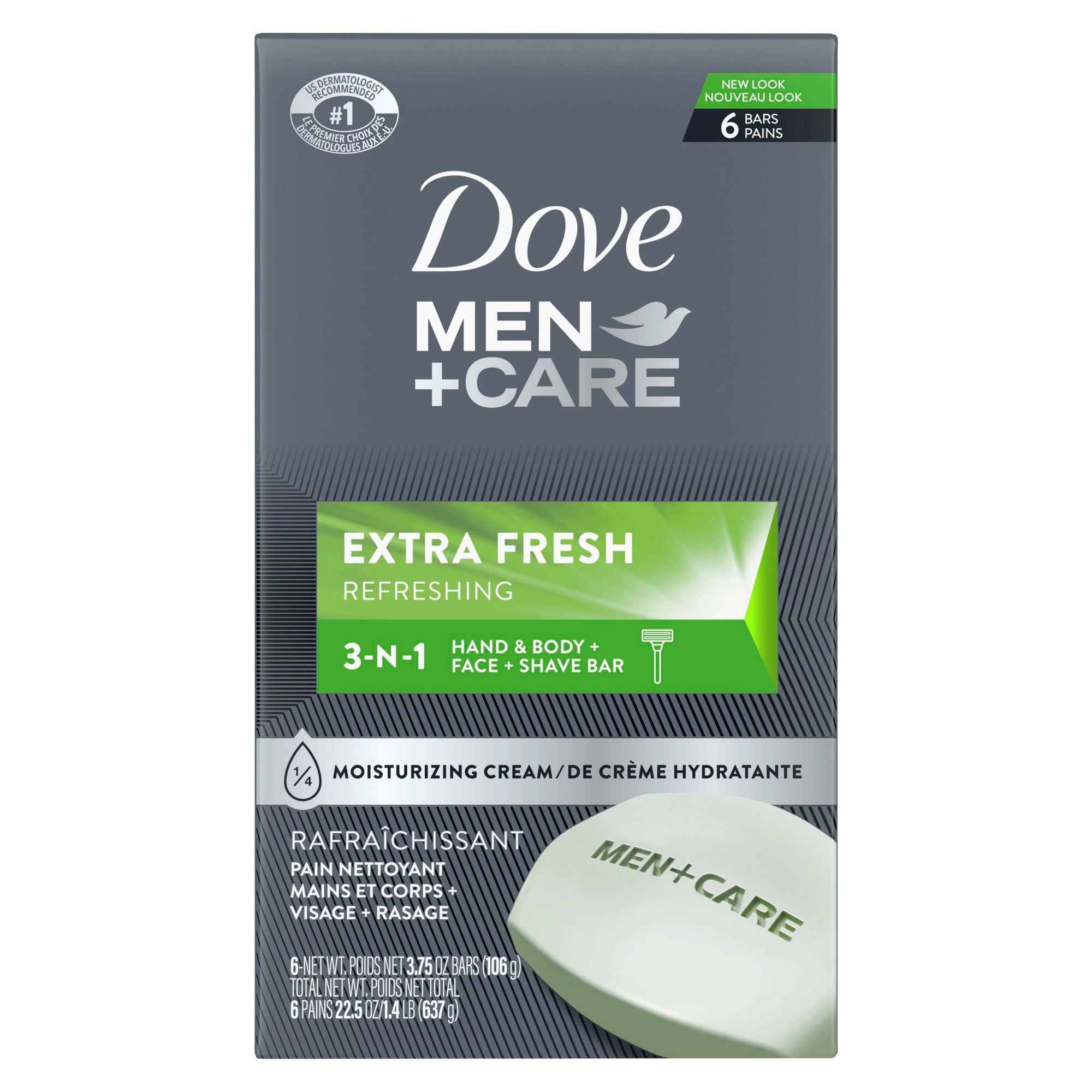 Dove Men+Care Bar Soap 3.75oz x 6