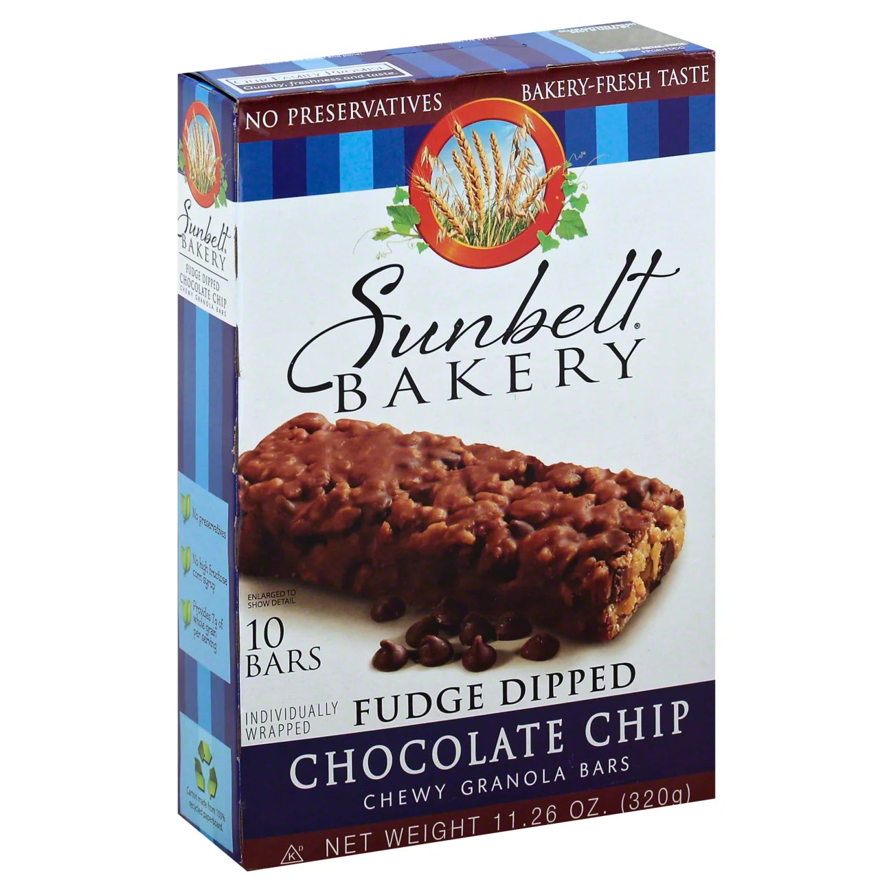 Sunbelt Fudge Dipped Chocolate Chip Granola Bars 10ct