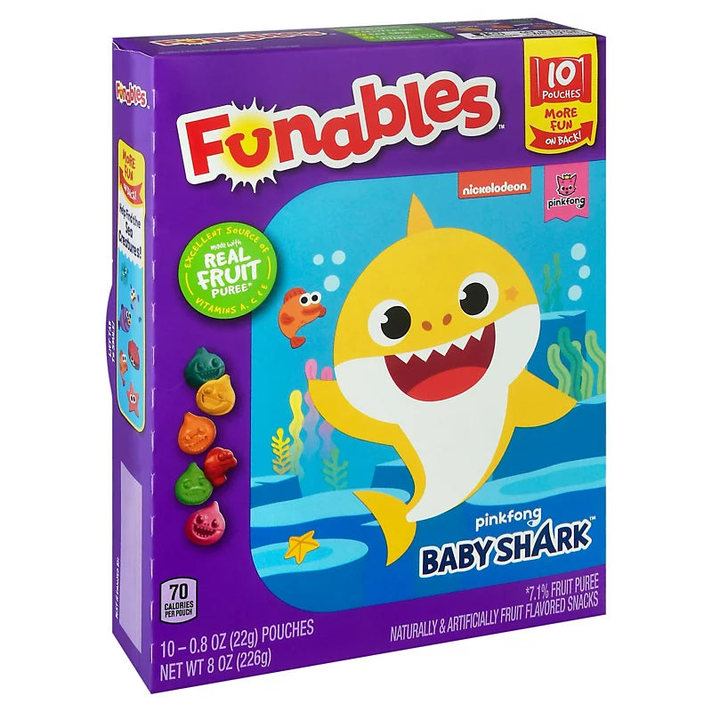 Funables Baby Shark Fruit Snacks 10ct