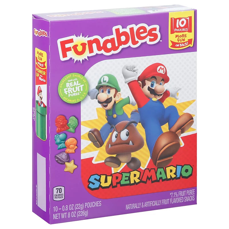 Funables Super Mario Fruit Snacks 10ct