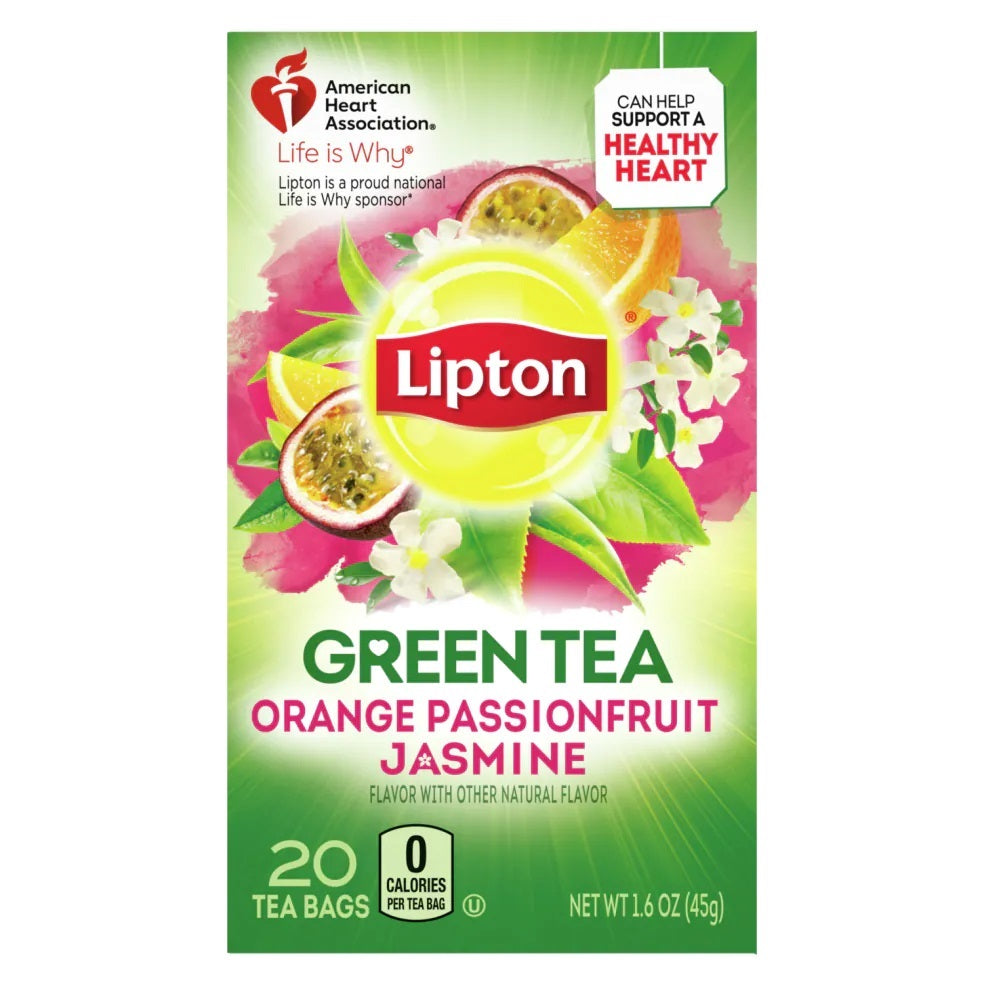 Lipton Orange Passionfruit Jasmine Green Tea Bags 20ct