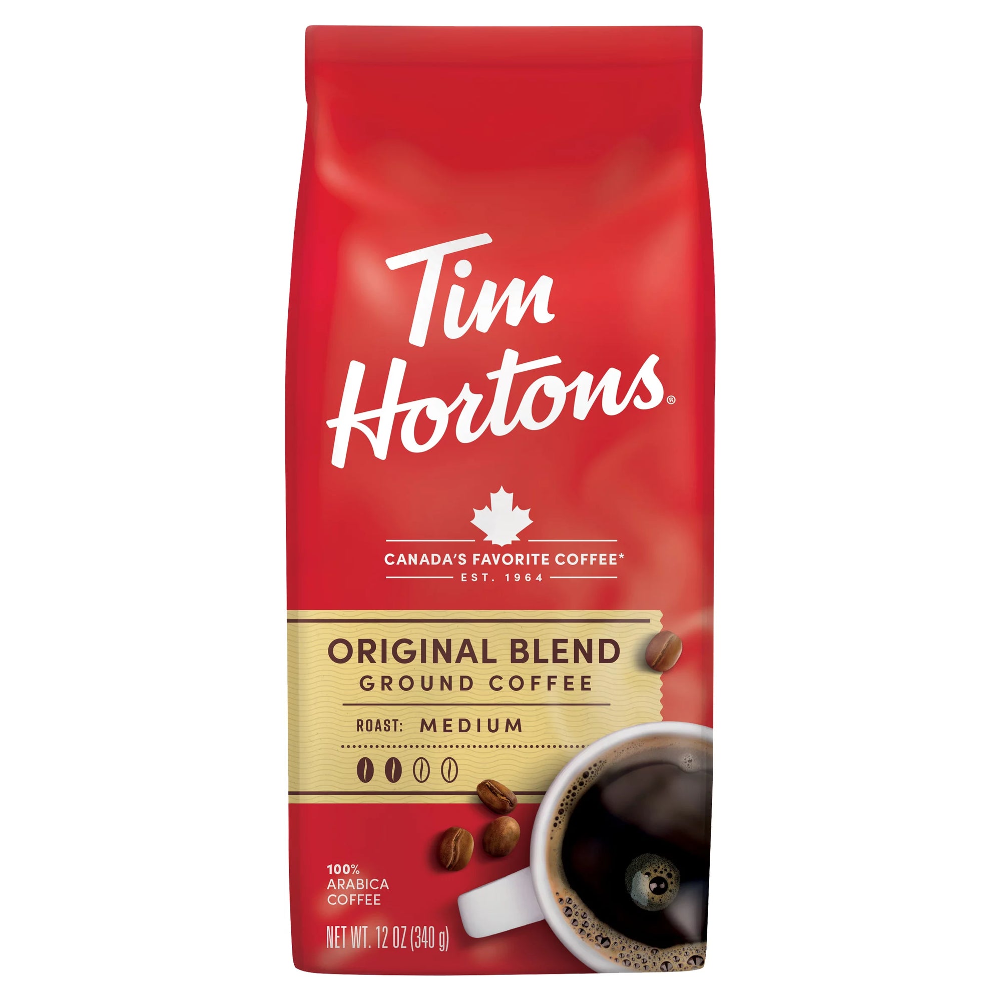 Tim Hortons Original Blend Ground Coffee Medium Roast 12oz