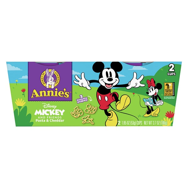 Annie's Mickey & Friends Pasta & Cheddar Cups 2ct 3.7oz