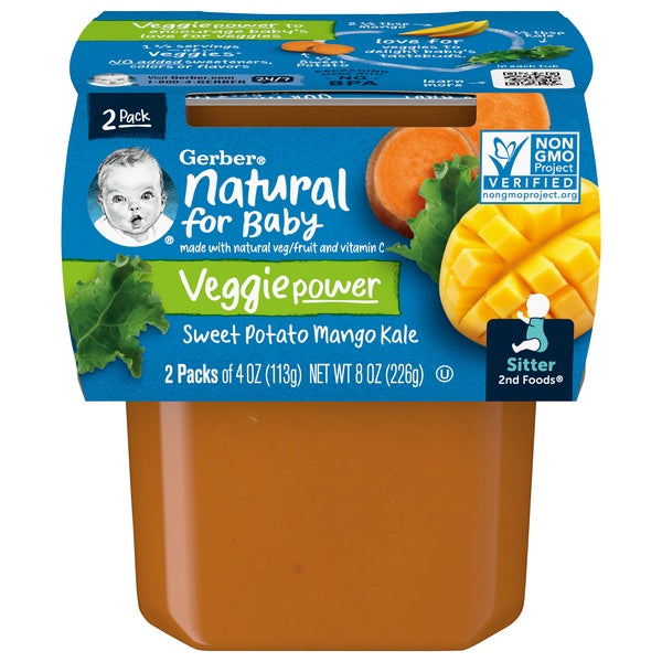 Gerber 2nd Foods Veggie Power Sweet Potato Mango Kale 2ct