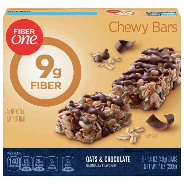 Fiber One Oats & Chocolate Chewy Bars 5ct