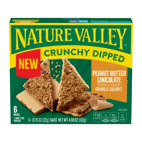 Nature Valley Crunchy Dipped Peanut Butter Chocolate Granola Squares 4.68oz