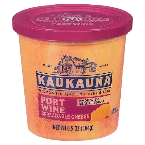 Kaukauna Port Wine Cheese Spread 6.5oz