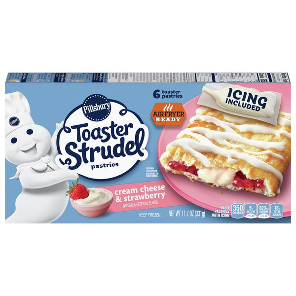 Pillsbury Cream Cheese & Strawberry Toaster Strudel Pastries 6ct