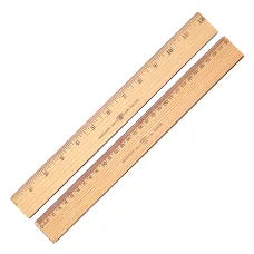 Office Depot Wood Ruler Metric & Standard 12in