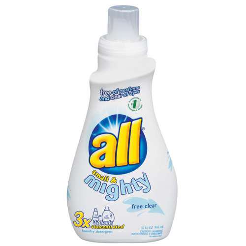 All Laundry Detergent with Stainlifters Free Clear Small & Mighty 42 Loads/32 fl oz