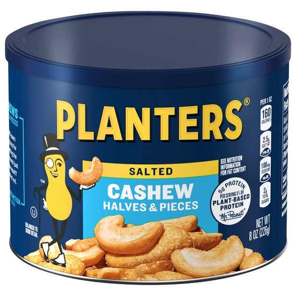 Planters Halves & Pieces Salted Cashews 8oz