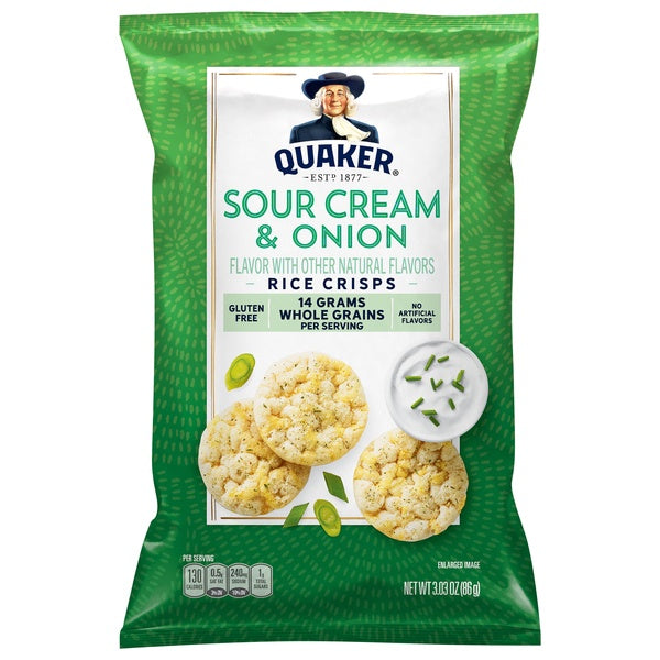 Quaker Sour Cream & Onion Rice Crisps 3.03oz