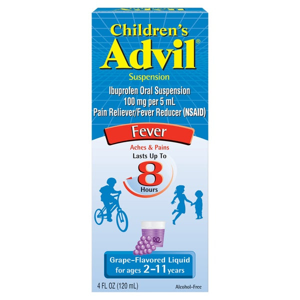 Advil Children's Strength Grape Flavored Pain Reliever/Fever Reducer 4fl oz