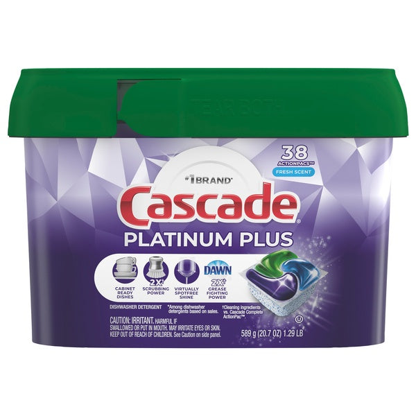 Cascade Platinum Plus Fresh Scent ActionPacs 38ct