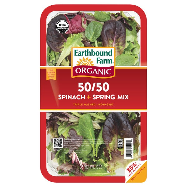 Earthbound Farm Organic 50/50 Spinach + Spring Mix 10oz