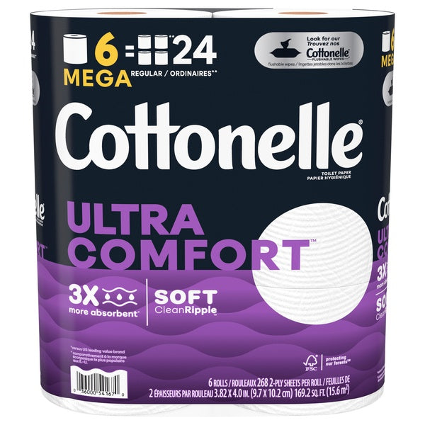 Cottonelle Ultra Comfort Mega Rolls Toilet Paper 6ct