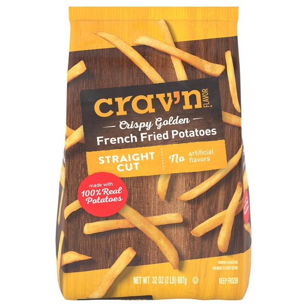 Crav'n Flavor Crispy Golden Straight Cut French Fries 32oz