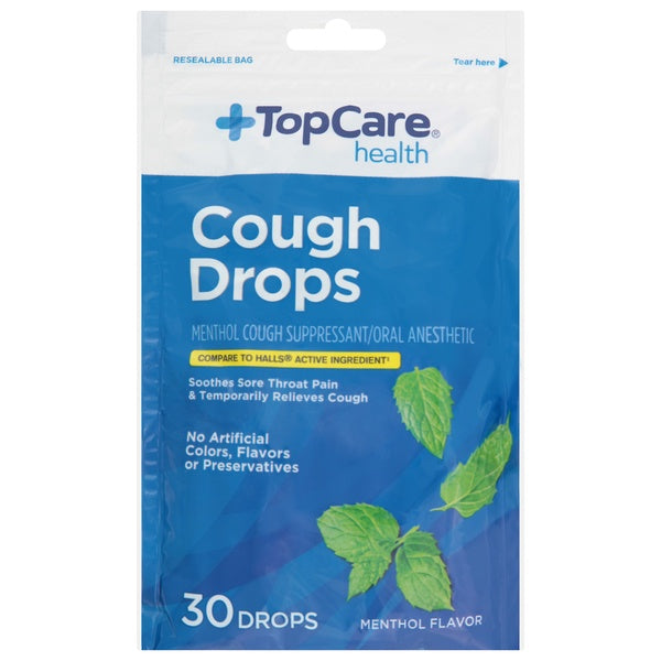 Top Care Health Menthol Cough Drops 30ct