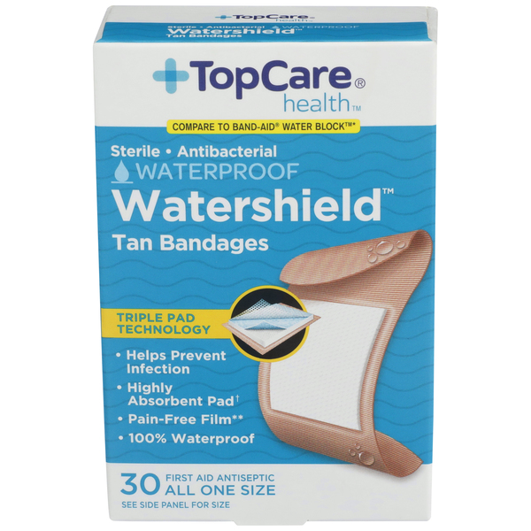 TopCare Waterproof Bandages All One Size 30ct