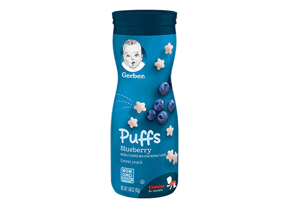 Gerber Puffs Blueberry Flavored Puffed Grain Snack 1.48oz