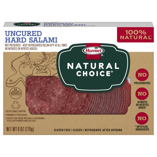 Hormel Natural Choice Uncured Hard Salami 6oz