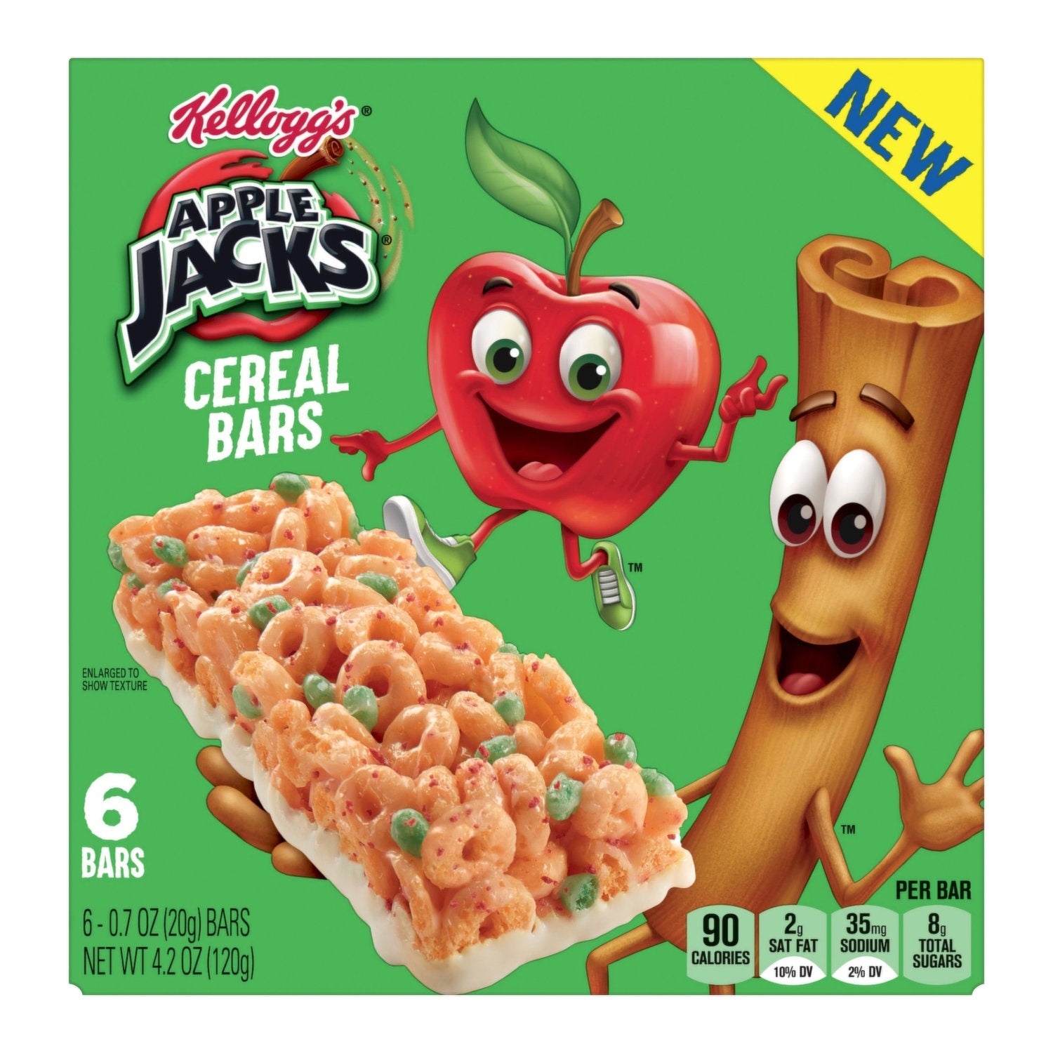 Kellogg's Apple Jacks Cereal Bars 6ct