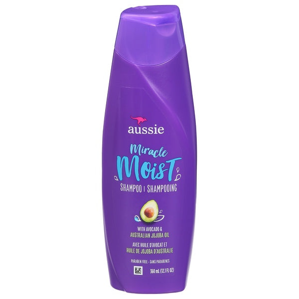 Aussie Miracle Moist Shampoo w/Avocado & Jojoba Oil 12.1fl oz