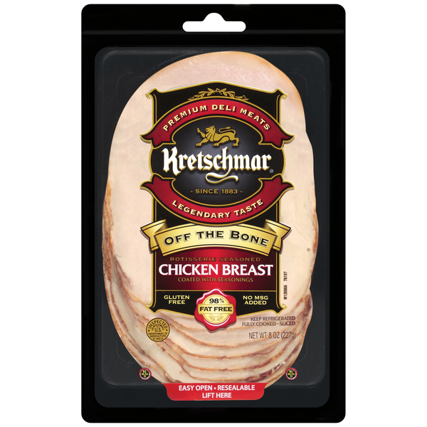 Kretschmar Off The Bone Rotisserie Seasoned Sliced Chicken Breast 8oz