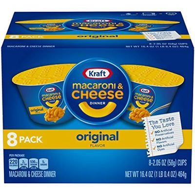 Kraft Original Macaroni & Cheese Cups 8ct 2.05oz