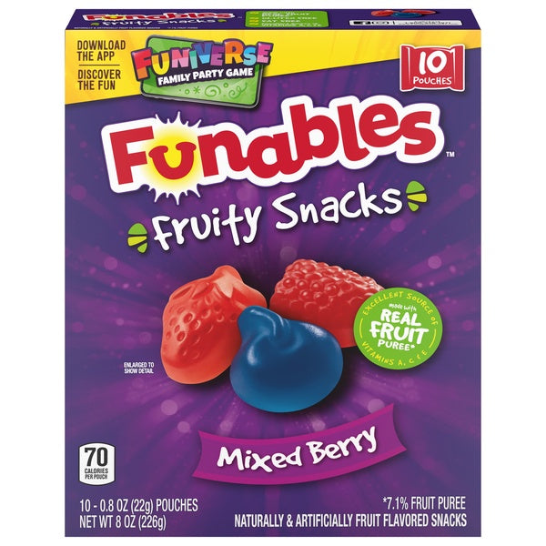 Funables Fruity Snacks Mixed Berry 10ct