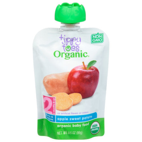 Tippy Toes Apple Sweet Potato Organic Baby Food Pouch 3.50 oz