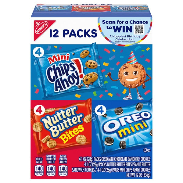 Nabisco Cookies Variety Flavors Individual Packs 12ct