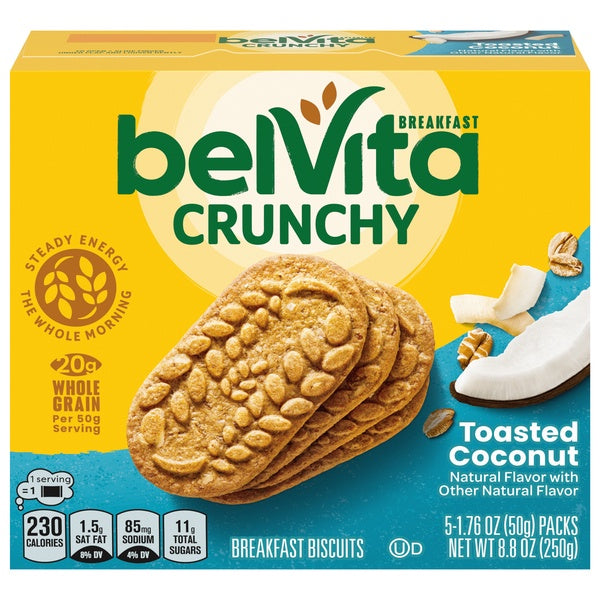 Belvita Crunchy Toasted Coconut Breakfast Biscuits 5ct