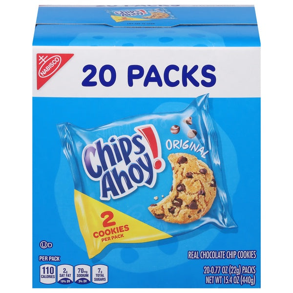 Nabisco Chips Ahoy! Chocolate Chip Cookies Individual Packs 20ct