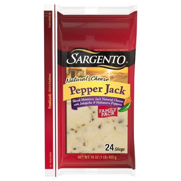 Sargento Family Pack Pepper Jack Cheese Slices 24ct