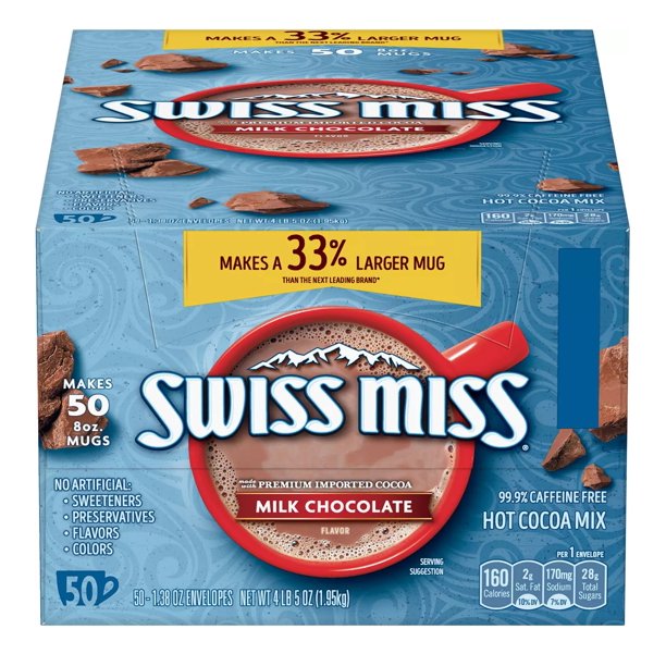 Swiss Miss Milk Chocolate Hot Cocoa Mix Individual 50pk